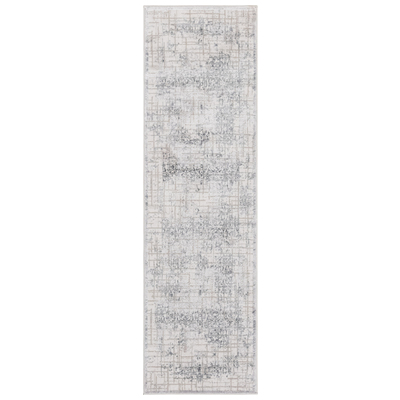 Unique Loom Rugs, Gray,Grey, Polyester,synthetics,Olefin,polyester,polypropylene,Polyolefin,acrylic, 7x2, Gray, Machine Made; 7x2, Overdyed; Border; Carved, 85% Polypropylene and 15% Texture Shrink Polyester, Area Rugs, 3148196