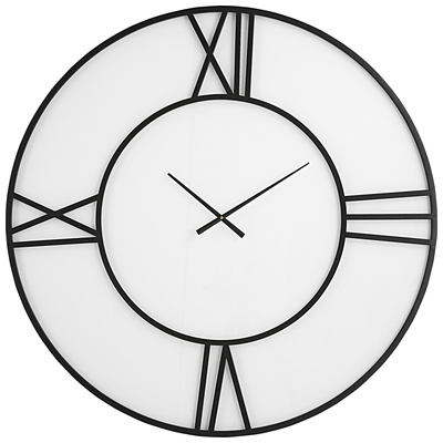 Clocks Uttermost Reema IRON GLASS MDF Modern Style Wall Clock Featur Clocks 06461 792977064610 Wall Clocks Wall Glass Metal ALUMINUM BRASS IRO Black Iron Metal Hammered Copp 