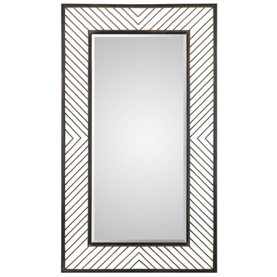 Mirrors Uttermost Karel METAL GLASS MDF Twisted Iron Rods Form A Subtl Mirrors 09245 792977092453 Chevron Mirror Gold Horizontal and Vertical Horizo Complete Vanity Sets 