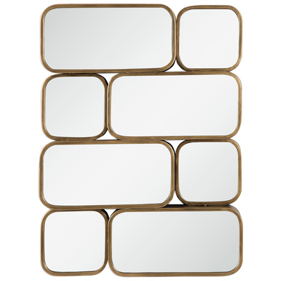 Mirrors Uttermost Canute Mirror Mdf iron This Contemporary Design Featu Mirrors 09437 792977094372 Modern Gold Mirror Gold Horizontal and Vertical Horizo 