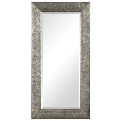 Mirrors Uttermost Maeona MDF Mirror Corrugated&Kraft This Contemporary Piece Has An Mirrors 09447 792977094471 Metallic Silver Mirror Silver Horizontal and Vertical Horizo 