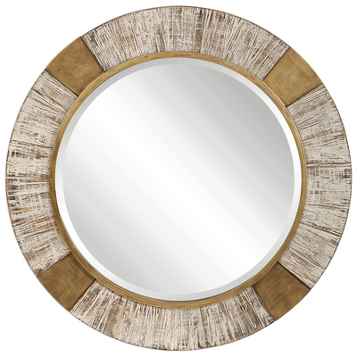 Mirrors Uttermost Reuben GLASS FIR MDF IRON This Round Mirror Has Modern S Mirrors 09478 792977094785 Round Gold Mirror GoldWhitesnow Round 