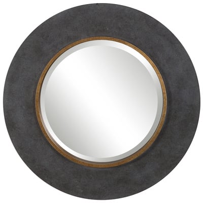 Mirrors Uttermost Saul MDF Mirror Corrugated&Kraft This Round Mirror Features A S Mirrors 09491 792977094914 Round Mirror Gold Round 