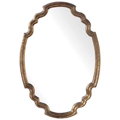 Mirrors Uttermost Ariane MIRROR PU MDF Finished In Gold Leaf This Ov Mirrors 09584 792977095843 Oval Mirror Gold Oval Horizontal and Vertical Horizo 