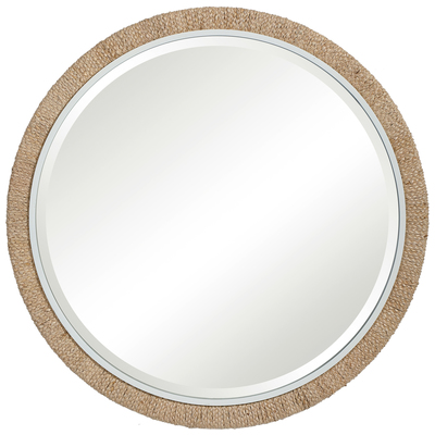 Mirrors Uttermost Carbet IRON MDF GLASS STRAW Influenced By Modern Coastal S Mirrors 09668 792977096680 Round Rope Mirror Whitesnow Round 