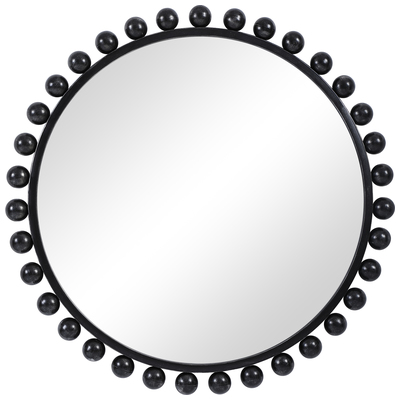 Mirrors Uttermost Cyra MDF IRON MIRROR This Eye-catching Round Mirror Mirrors 09694 792977096949 Black Round Mirror Round 