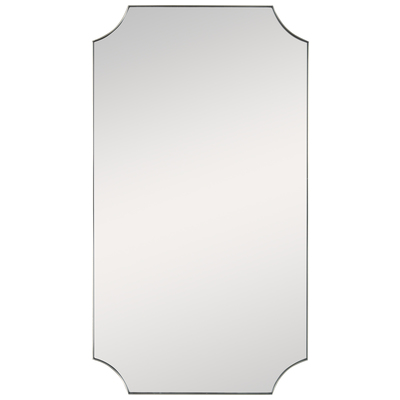 Mirrors Uttermost Lennox STAINLESS STEEL MDF GLASS A Stylish Take On Updated Trad Mirrors 09727 792977097274 Brass Scalloped Corner Mirror Horizontal and Vertical Horizo 