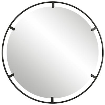 Mirrors Uttermost Cashel MDF IRON MIRROR Refined Iron Frame Finished In Mirrors 09734 792977097342 Round Iron Mirror Round 