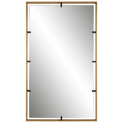 Mirrors Uttermost Egon IRON GLASS MDF This Mirror Displays A 3-dimen Mirrors 09754 792977097540 Gold Wall Mirror Horizontal and Vertical Horizo 