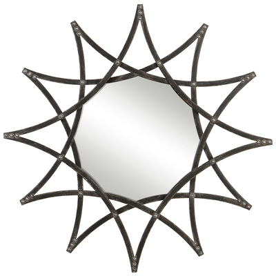 Mirrors Uttermost Solaris IRON MIRROR MDF Handcrafted From Forged Iron Mirrors 09766 792977097663 Iron Star Mirror 