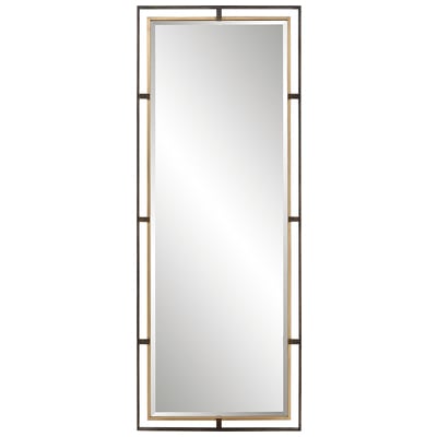 Mirrors Uttermost Carrizo IRON GLASS MDF This Iron Frame Features A 3-d Mirrors 09776 792977097762 Tall Bronze & Gold Mirror Horizontal and Vertical Horizo 