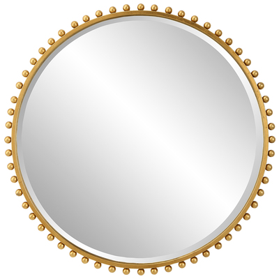 Mirrors Uttermost Taza MDF IRON MIRROR Petite Iron Spheres Line The O Mirrors 09777 792977097779 Gold Round Mirror Round 