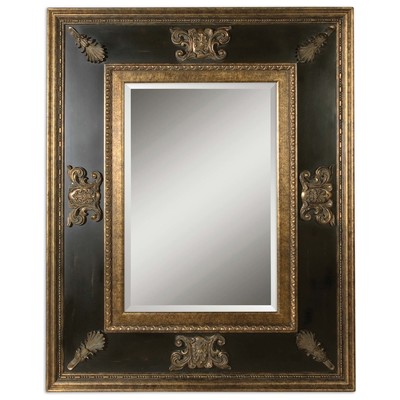 Mirrors Uttermost Cadence Wood Gold Leaf With Heavy Antiquing Mirrors 11173 B 792977111734 Gold Wood Mirrors BlackebonyGoldGreenemeraldteal 