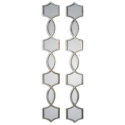 Mirrors Uttermost Vizela MDF Hand Forged Metal Finished In Mirrors 12856 792977128565 Metal Mirrors Silver Horizontal and Vertical Horizo Complete Vanity Sets 