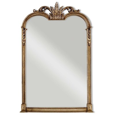 Mirrors Uttermost Jacqueline URETHANE Heavily Antiqued Silver Champa Mirrors 14018 P 792977240182 Vanity Mirrors Silver 