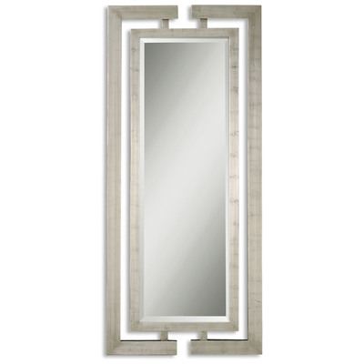 Mirrors Uttermost Jamal Wood Scratched Silver Leaf. Mirrors 14097 B 792977140970 Large Metal Modern Silver Mirr Silver Horizontal and Vertical Horizo 