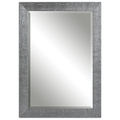 Mirrors Uttermost Tarek MDF Silver Finish With A Light Gra Mirrors 14604 792977146040 Silver Mirrors GrayGreySilver Horizontal and Vertical Horizo Complete Vanity Sets 