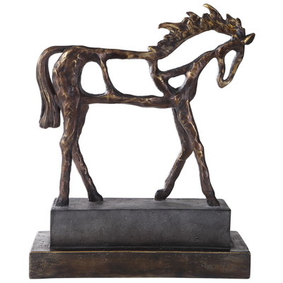 Uttermost Decorative Figurines and Statues, brown sable, Horse, POLYRESIN, Accessories, Figurines & Sculptures, 792977175149, 17514,15-25inches
