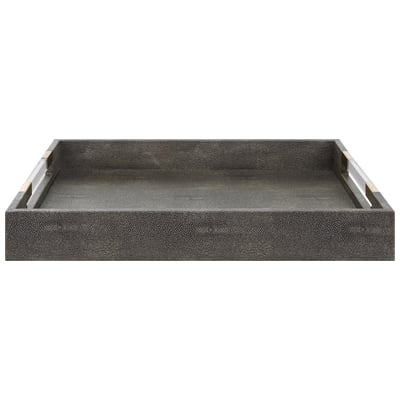 Vases-Urns-Trays-Finials Uttermost Wessex MDF PU AND ACRCYLIC Tray Is Covered In An Elegant Accessories 17996 792977179963 Trays Gold Gray Grey Urns Vases Glass Woood French Oak MDF&GLA 0-20 