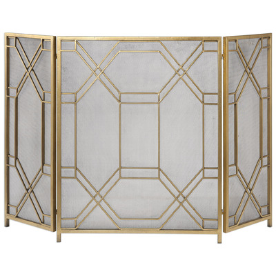 Uttermost Fireplace Mantels and Accessores, Complete Vanity Sets, METAL, Accessories, Fireplace Screen, 792977187074, 18707