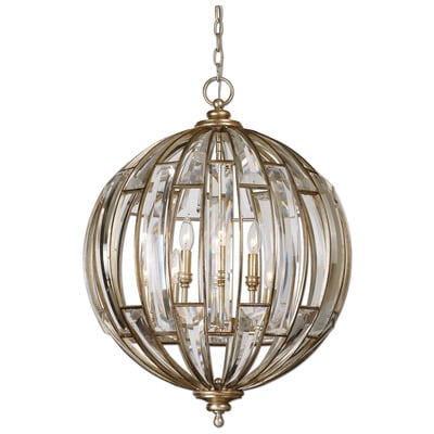 Pendant Lighting Uttermost Vicentina Iron 40% CRYSTAL 56% POLY 4% Burnished Silver Champagne Lea Lighting Fixtures 22031 792977849651 Pendants Silver 1 Light 2 Light 3 Light 4 Ligh Traditional Concrete Metal Crystal Metal Metal Silver Complete Vanity Sets 