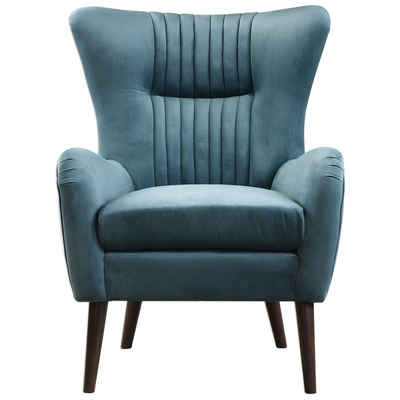 Chairs Uttermost Dax Birch Wood PLYWOOD FOAM FABRI Add A Fresh Jewel Toned Touch Accent Furniture 23314 792977233146 Accent Chairs & Armchairs Black ebonyBlue navy teal turq Accent Chairs Accent Complete Vanity Sets 