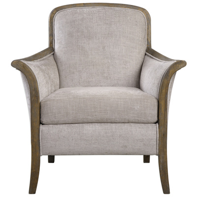 Chairs Uttermost Brittoney SOLID WOOD PLYWOOD FABRIC FOAM Solidly Constructed Chair Feat Accent Furniture 23369 792977233696 Accent Chairs & Armchairs Accent Chairs Accent Complete Vanity Sets 