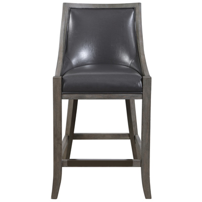 Chairs Uttermost Elowen SOLID WOOD PLYWOOD PU FOAM MET Versatile Transitional Styling Accent Furniture 23465 792977234655 Bar & Counter Stools Brown sableGray Grey Accent Chairs AccentStools Sto 