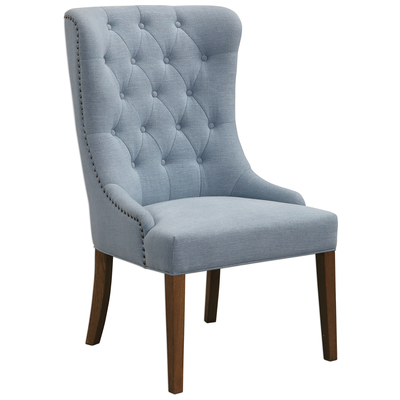 Uttermost Chairs, Blue,navy,teal,turquiose,indigo,aqua,SeafoamGreen,emerald,teal, Accent Chairs,AccentWing Chairs,wing, FABRIC,OAK WOOD,PLYWOOD,FOAM, Accent Furniture, Accent Chairs & Armchairs, 792977234730, 23473