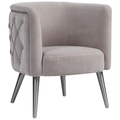 Chairs Uttermost Haider PLYWOOD STEEL FOAM FABRIC This Stylish Barrel Chair Feat Accent Furniture 23508 792977235089 Accent Chairs & Armchairs Accent Chairs Accent 