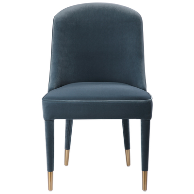 Chairs Uttermost Brie FABRIC EUCALYPTUS FOAM STAINLE Perfect For Modern Dining Thi Accent Furniture 23556-2 792977954720 Accent Chairs & Armchairs Blue navy teal turquiose indig Accent Chairs Accent 