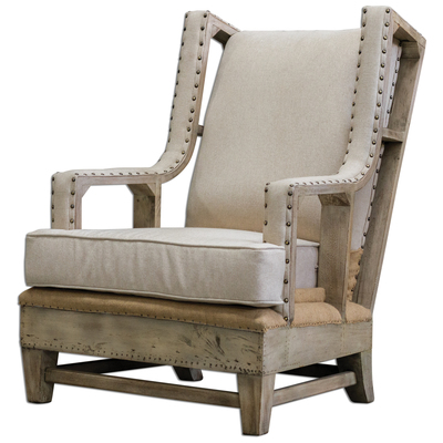 Uttermost Chairs, White,snow, Accent Chairs,Accent, Complete Vanity Sets, Matthew Williams, MAHOGANY WOOD WITH FOAM AND FABRIC, Accent Furniture, Accent Chairs & Armchairs, 792977236154, 23615