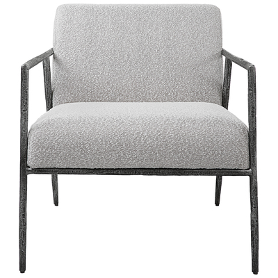 Chairs Uttermost Brisbane CAST IRON MDF FOAM FABRIC With Clean Contemporary Lines Accent Furniture 23660 792977236604 Accent Chairs & Armchairs Cream beige ivory sand nudeGra Accent Chairs Accent 
