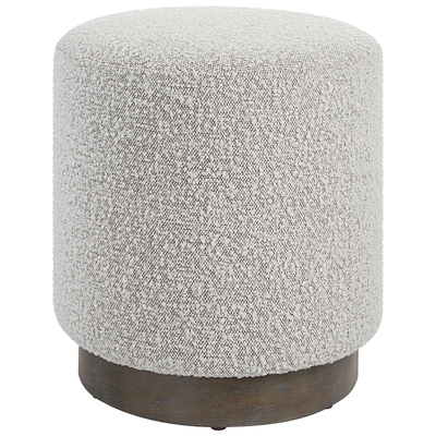 Ottomans and Benches Uttermost Avila PLYWOOD FOAM FABRIC OAK WOOD This Plush Ottoman Is Covered Accent Furniture 23665 792977236659 Ottomans & Poufs Cream beige ivory sand nudeGra Pouf 