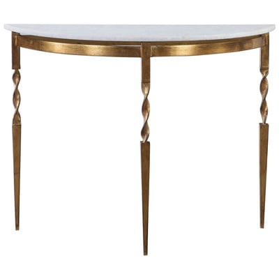 Uttermost Accent Tables, GoldWhitesnow, Metal Tables,metal,aluminum,ironAccent Tables,accentConsole,Sofa Tables,sofa, Accent Furniture, Console & Sofa Tables, 792977248812, 24881