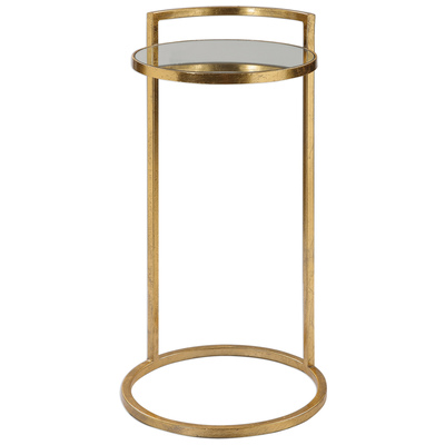 Accent Tables Uttermost Cailin IRON GLASS MDF Solidly Constructed Of Hand Fo Accent Furniture 24886 792977248867 Accent & End Tables Gold Glass Tables glassMetal Tables 