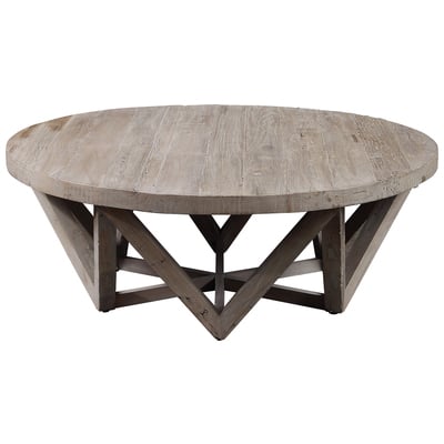Uttermost Coffee Tables, Triangle, OLD ELM,Wood,Plywood,Hardwoods,MDF,MINDI VENEERS WITH POPLAT SOLLIDS OVER MDFCORES, OLD ELM, Accent Furniture, Cocktail & Coffee Tables, 792977249284, 24928,Standard (14 - 22 in.)