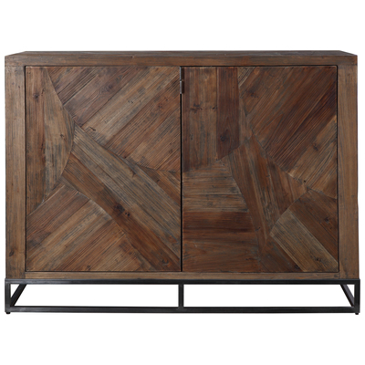 Chests and Cabinets Uttermost Evros RECLAIMED FIR PLYWOOD IRON Featuring Abstract Geometric M Accent Furniture 24932 792977249321 Console Cabinet Metal Brass Wood MDF Oak Plywo Aged AegeanMetal Brass Bronze 