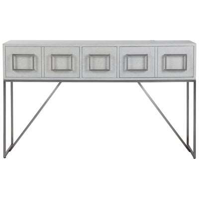 Accent Tables Uttermost Abaya MDF STAINLESS STEEL OAK VENEER Clean Contemporary Styling Fe Accent Furniture 24954 792977249543 Console & Sofa Tables GrayGreyWhitesnow Accent Tables accentConsole Ha 