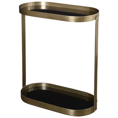 Uttermost Accent Tables, black, ebony, gold, , Glass Tables,glassMetal Tables,metal,aluminum,ironAccent Tables,accent, METAL, GLASS, Accent Furniture, Accent & End Tables, 792977250815, 25081