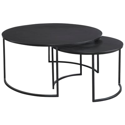 Coffee Tables Uttermost Barnette IRON ALUMINUM With Modern Minimalist Styling Accent Furniture 25109 792977251096 Cocktail & Coffee Tables Glass Metal Iron Steel Aluminu 