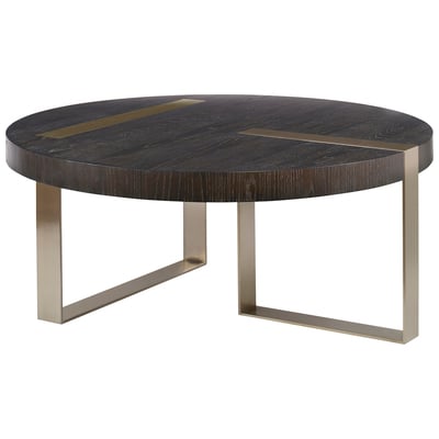 Uttermost Coffee Tables, Round, Metal,Iron,Steel,Aluminum,Alu+ PE wicker+ glassWood,Plywood,Hardwoods,MDF,MINDI VENEERS WITH POPLAT SOLLIDS OVER MDFCORES, MDF AND METAL, Accent Furniture, Cocktail & Coffee Tables, 792977251195, 25119,Standard (14 - 22 in.)