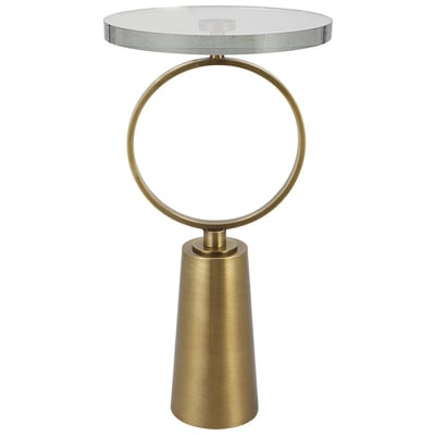 Accent Tables Uttermost Ringlet STEEL AND GLASS Modern And Simplistic This Ac Accent Furniture 25178 792977251782 Accent & End Tables Glass Tables glassAccent Table 