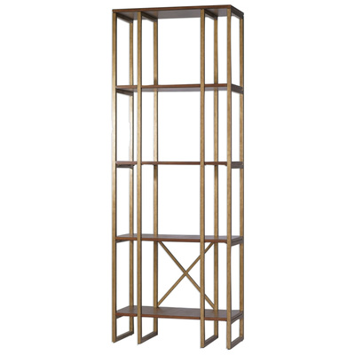 Shelves and Bookcases Uttermost Karishma MDF VENEER METAL Easily Display Items On This T Accent Furniture 25347 792977253472 Etageres Gold Etagere 