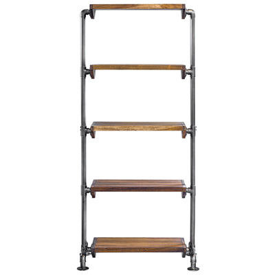 Shelves and Bookcases Uttermost Rhordyn ACACIA WOOD WITH MDF CARB PHAS Featuring Industrial Iron Pipe Accent Furniture 25414 792977254141 Etagere Etagere 