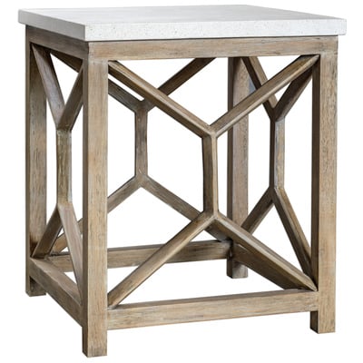 Uttermost Accent Tables, Creambeigeivorysandnude, Wooden Tables,wood,mahogany,teak,pine,walnutAccent Tables,accentEnd Tables,End table, JAVAWOOD WITH PLYWOOD CARB PHASE 2 AND LIMESTONE, Accent Furniture, Accent & End Tables, 792977258866, 25886