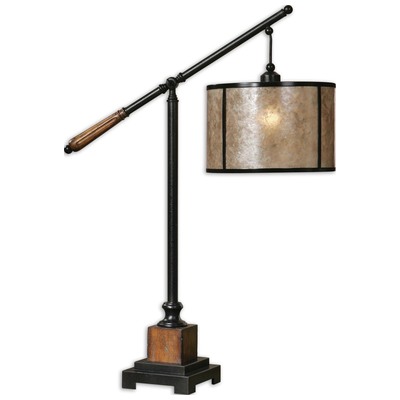 Table Lamps Uttermost Sitka Mica Metal Wood Aged Black Metal Accented With Lamps 26760-1 792977267608 Woodtone Desk Buffet Lamps Black ebony Buffet Desk Carolyn Kinder TABLE Blown Glass Crystal Cement L Complete Vanity Sets 