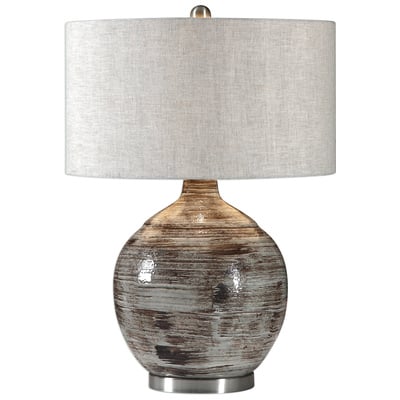Table Lamps Uttermost Tamula Ceramic&Iron Heavily Textured Ceramic Base Lamps 27656-1 792977798720 Distressed Ivory Table Lamp Beige Blue navy teal turquiose TABLE Blown Glass Crystal Cement L Complete Vanity Sets 