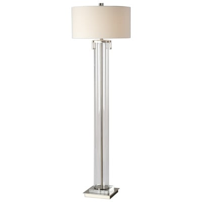 Floor Lamps Uttermost Monette Steel&crystal&acrylic This Lamp Features A Clear Acr Lamps 28160 792977281604 Tall Cylinder Floor Lamp White snow FLOOR Acrylic Crystal IRON Stainless 