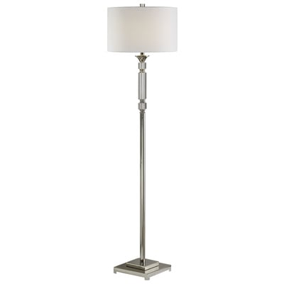 Floor Lamps Uttermost Volusia Metal crystal fabric This Elegant Lamp Features Sta Lamps 28165-1 792977281659 Nickel Floor Lamp White snow FLOOR Crystal IRON Stainless Steel S 